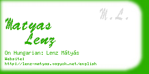 matyas lenz business card