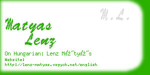 matyas lenz business card